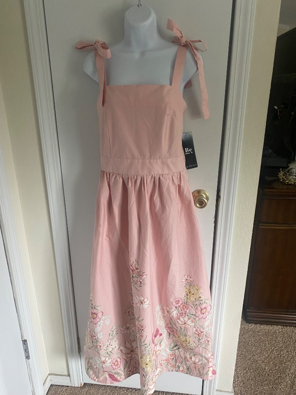 Be by Chetta V Size 14 Pink Floral Maxi Dress Party, Shower, Garden Wedding NWT